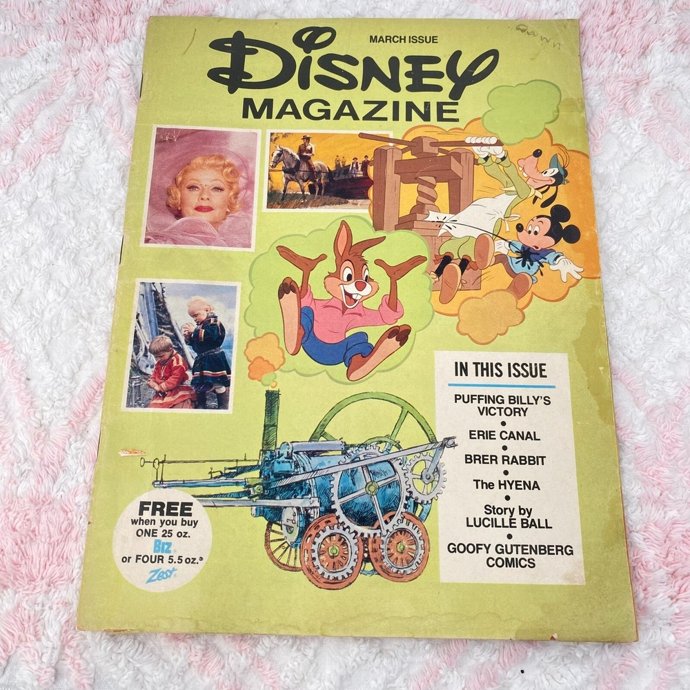 VTG Disney Magazine March 1976 Brer Rabbit Lucille Ball Goofy Mickey Mouse